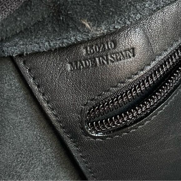 LOEWE Black Y2K Vintage Slouchy Tote Shoulder Bag Grunge - Picture 15 of 16